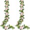 2Pcs 15.5Ft Artificial Rose Vine Fake Flower Garland Floral Garland Faux Silk (Pink)